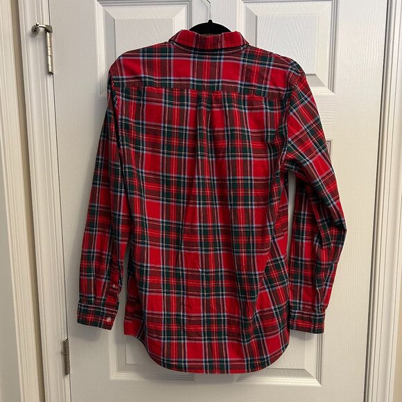 Vineyard Vines boy's red plaid cotton "Whale Shirt" (18/XL) - Picture 6 of 7